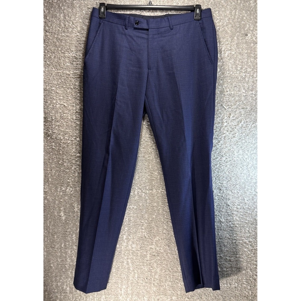 Ted Baker Karl Ct Wool Blue Dress Pants Preppy Classic Quiet Luxury 37X34